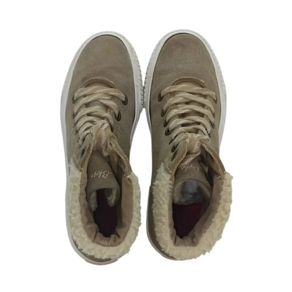 BLOWFISH Malibu Womens Tan Hi Top Designer Sneakers - Size: 4